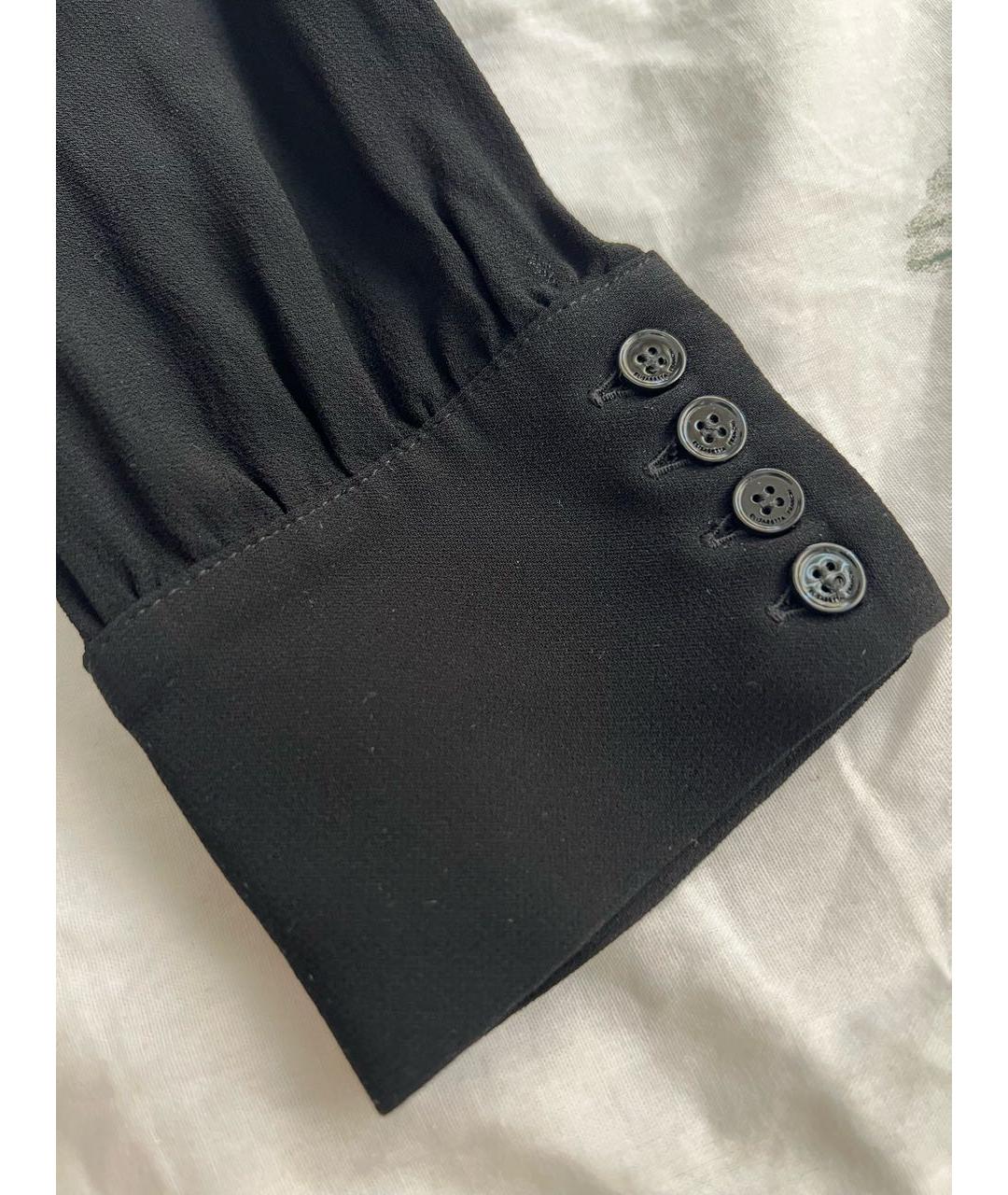 ELISABETTA FRANCHI Черная вискозная блузы, фото 2