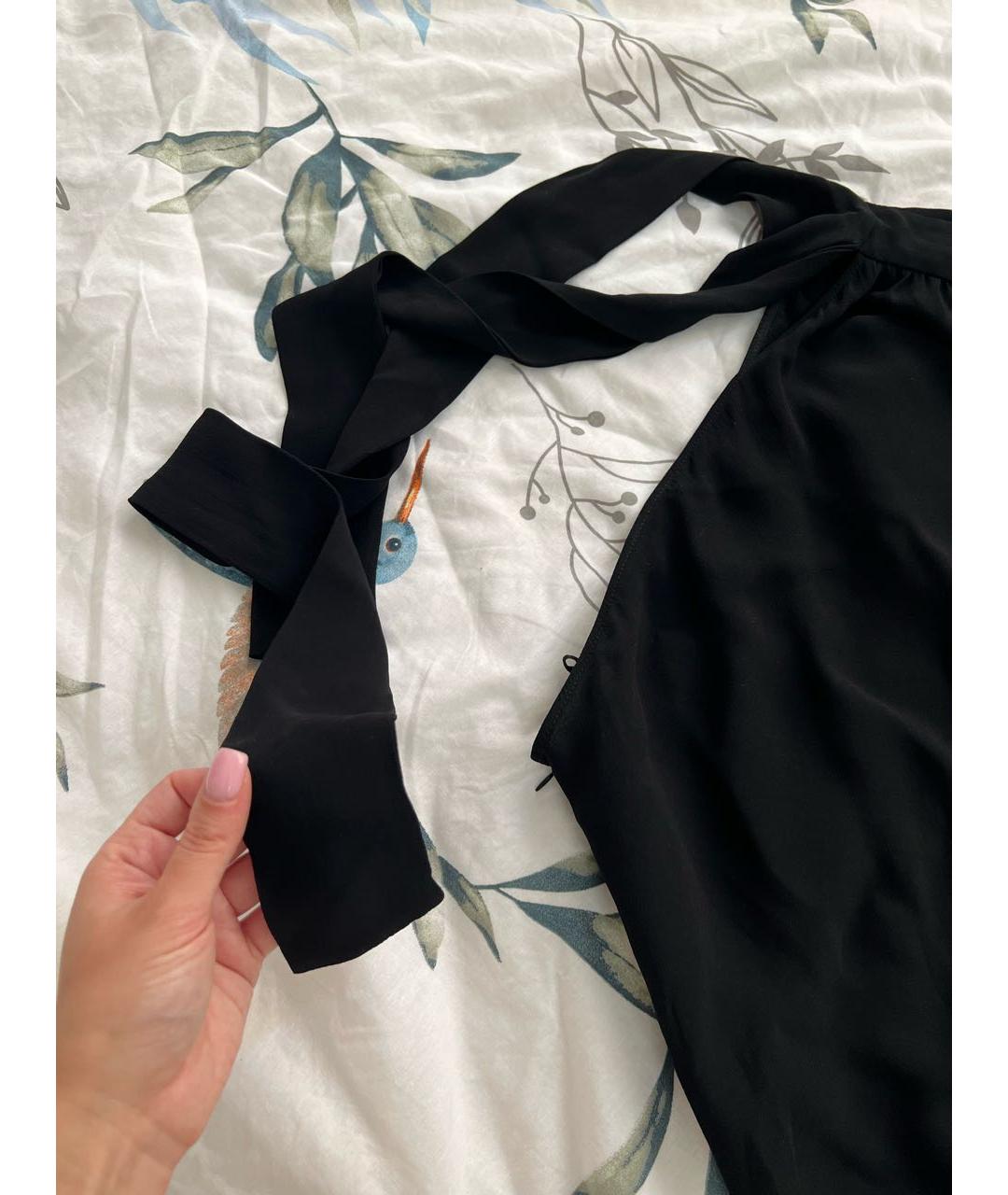 ELISABETTA FRANCHI Черная вискозная блузы, фото 4
