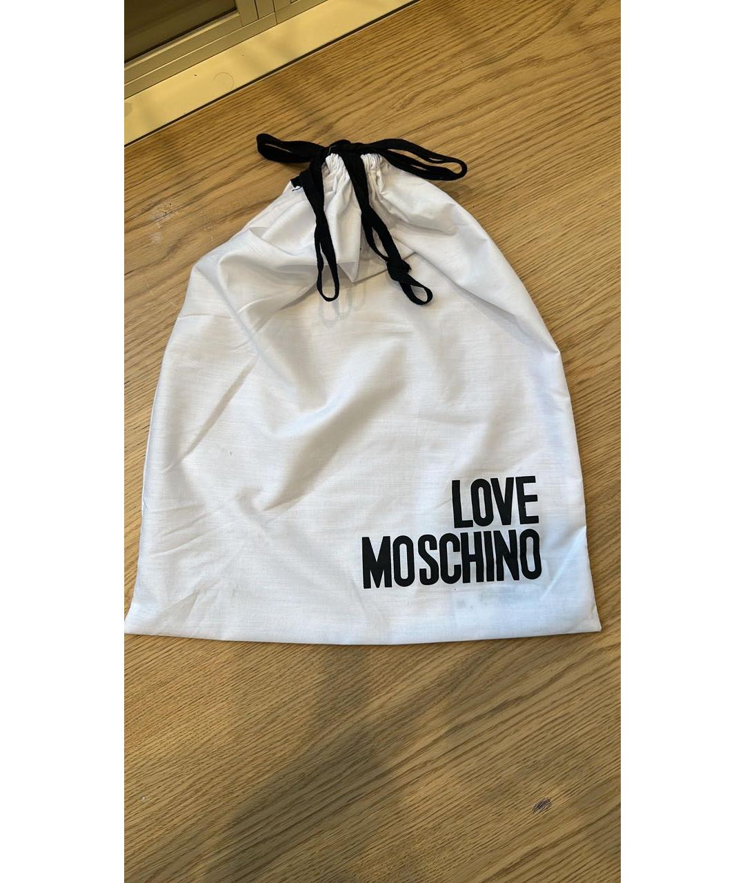 LOVE MOSCHINO Розовый кожаный рюкзак, фото 4