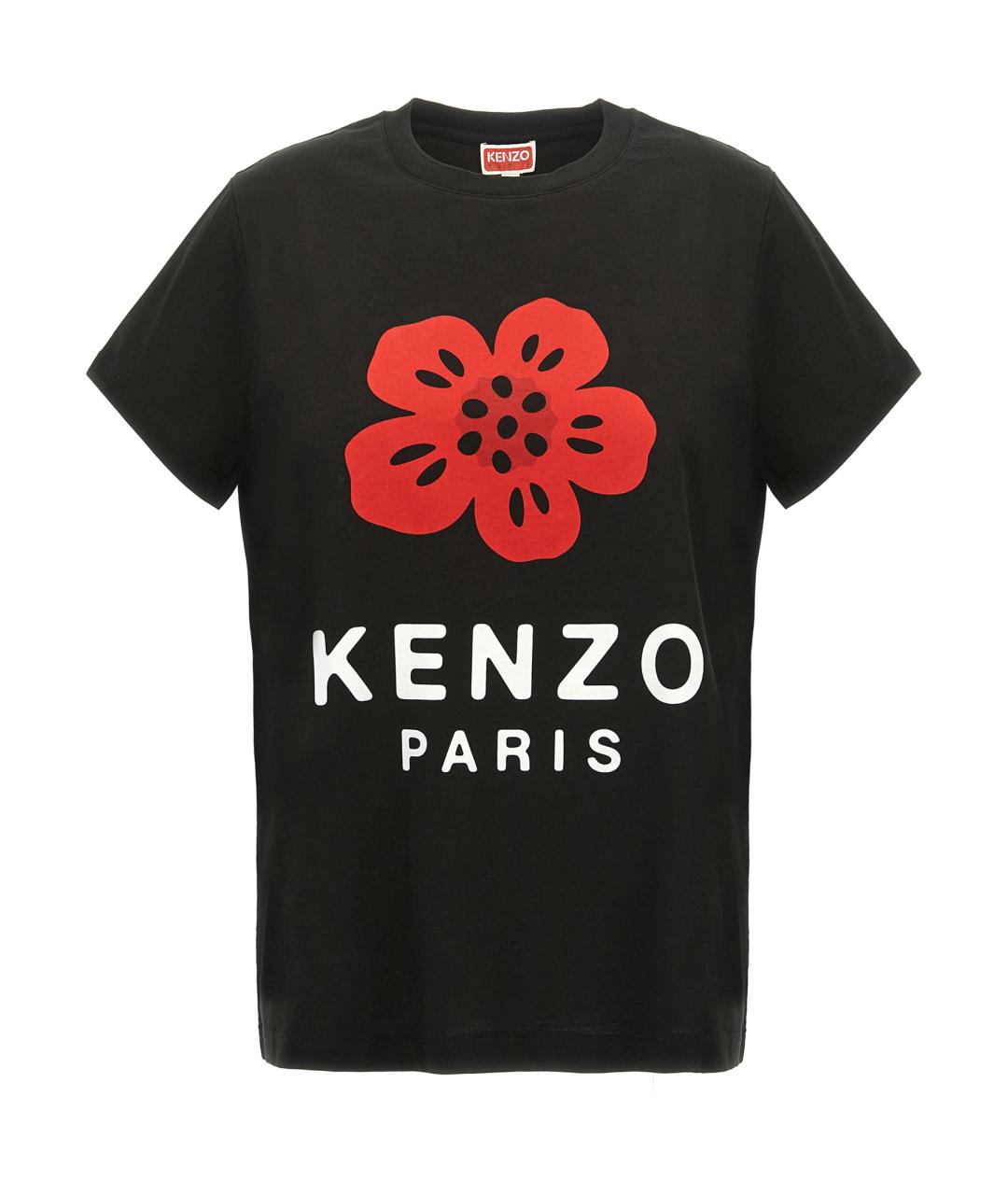 KENZO Черная хлопковая футболка, фото 1