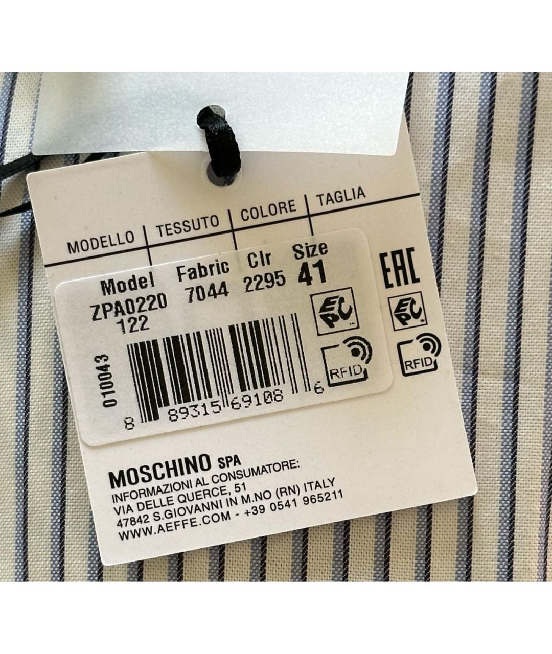 MOSCHINO Мульти хлопковая кэжуал рубашка, фото 8