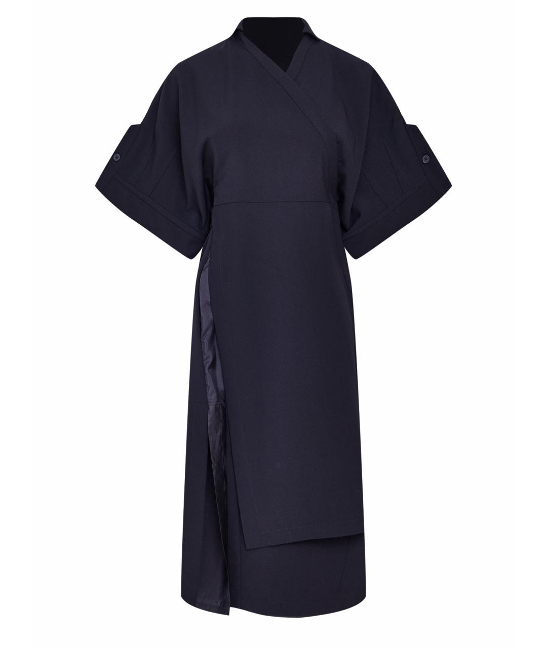 JIL SANDER Черное полиэстеровое повседневное платье, фото 1