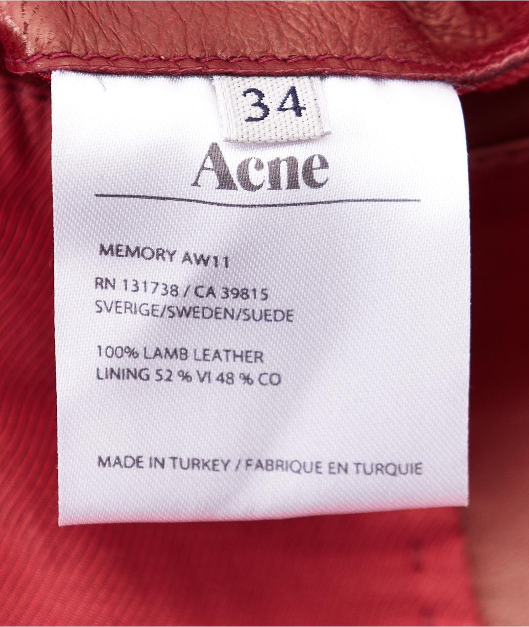 ACNE STUDIOS Бордовый кожаный жилет, фото 5