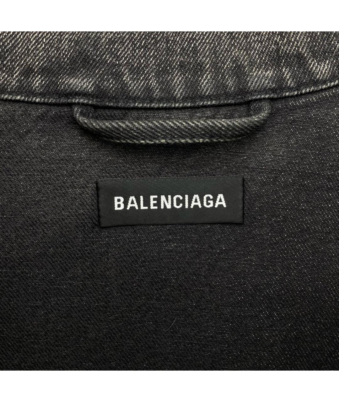 BALENCIAGA Черная деним куртка, фото 7