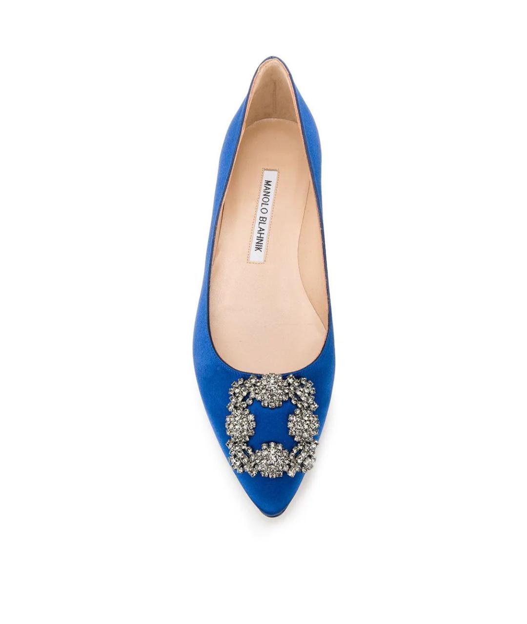 MANOLO BLAHNIK Синие балетки, фото 3