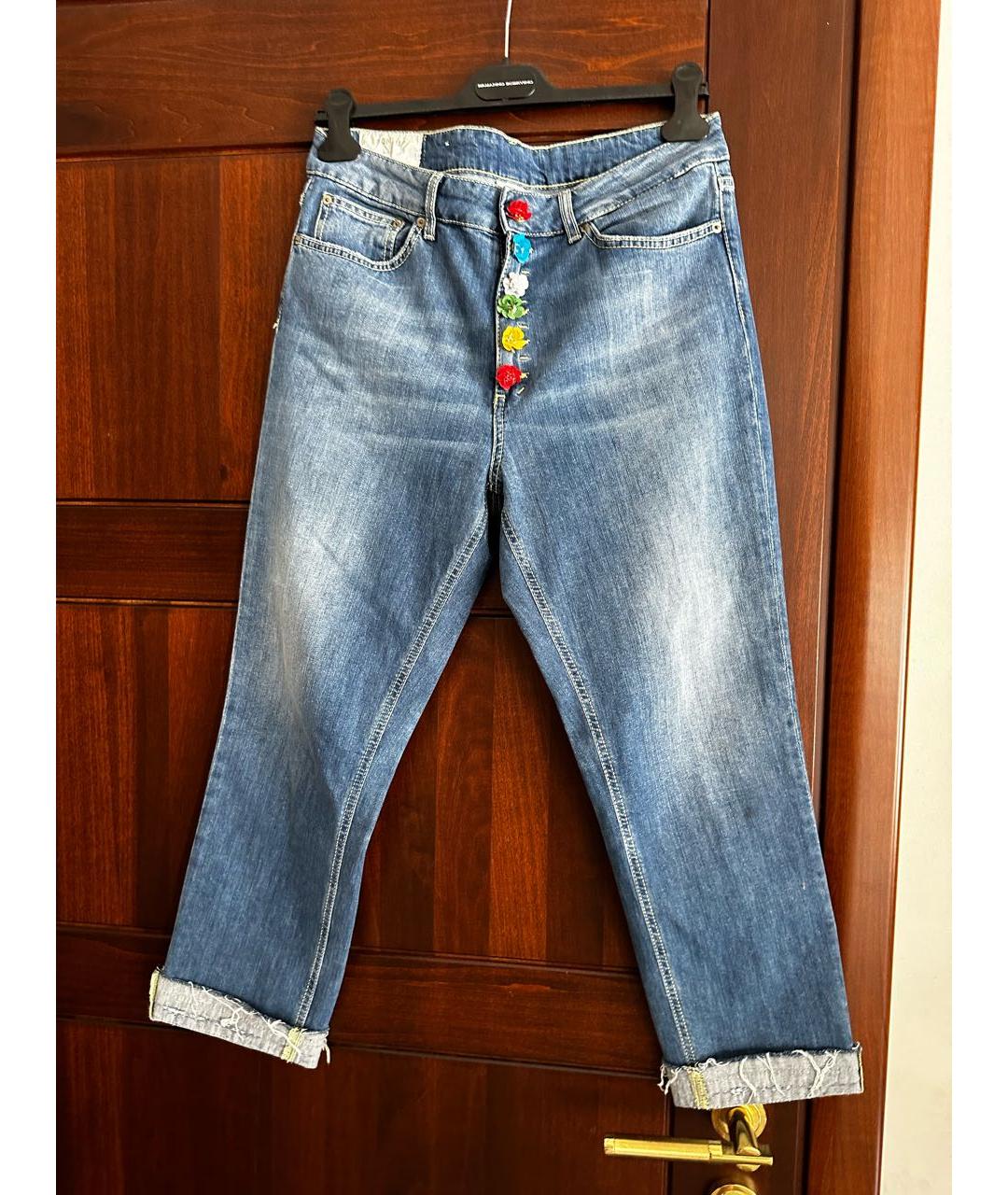 DONDUP Синие хлопковые прямые джинсы, фото 8
