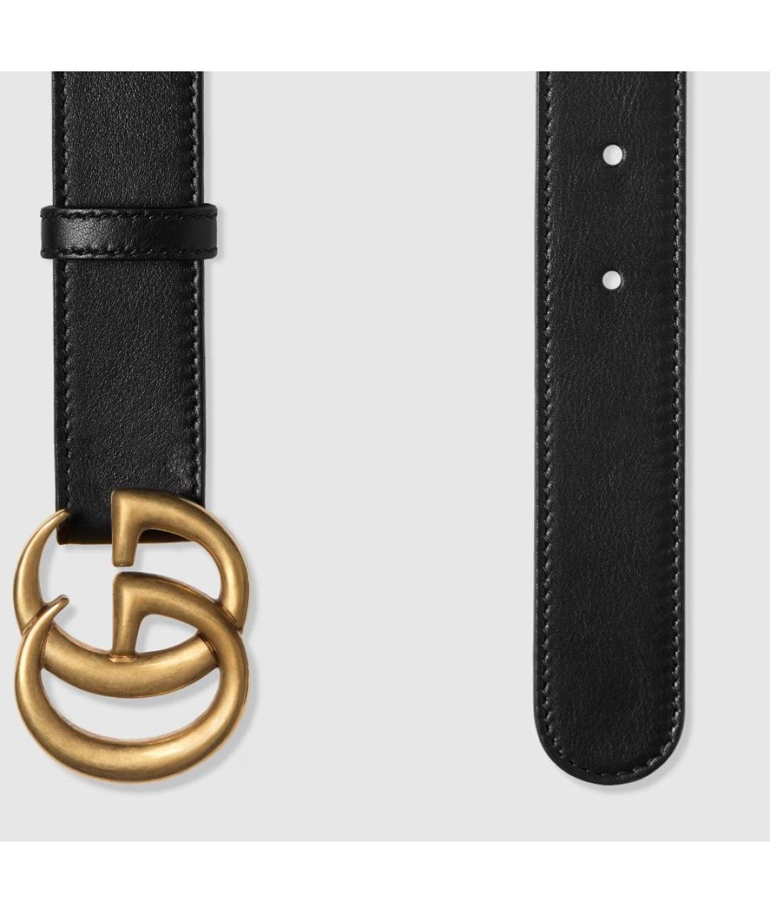 GUCCI Черный кожаный ремень, фото 2