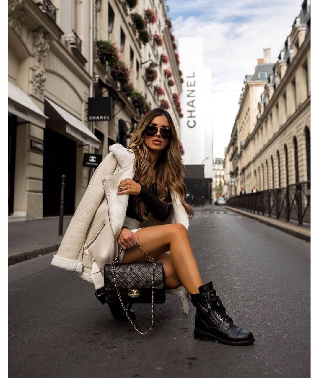 CHANEL Черные кожаные ботинки, фото 3