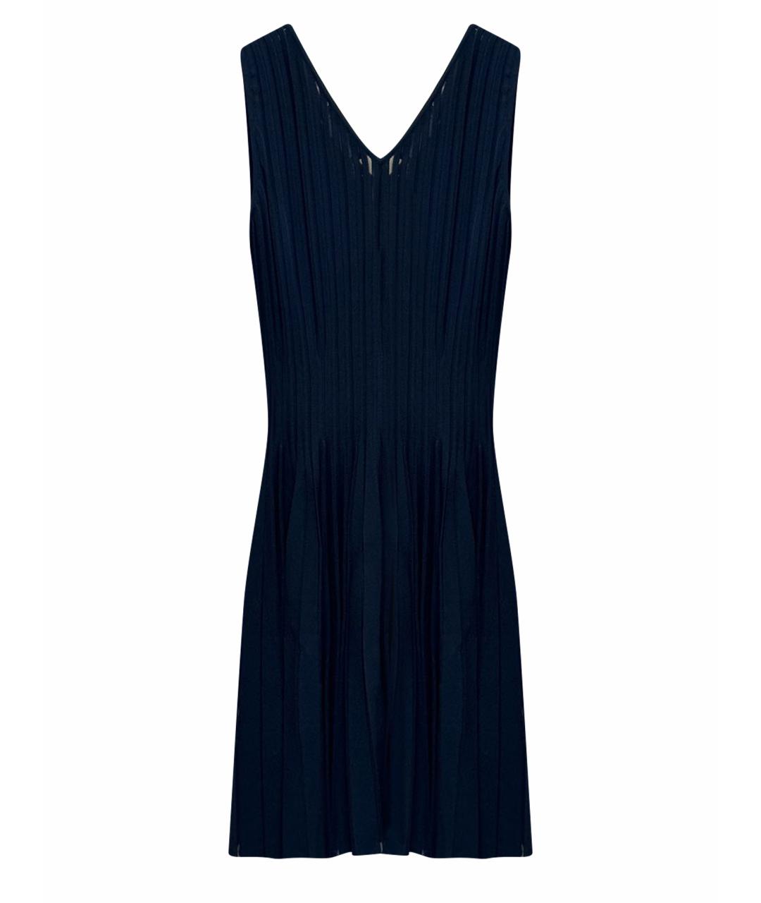 ANTONINO VALENTI Темно-синее вискозное коктейльное платье, фото 1