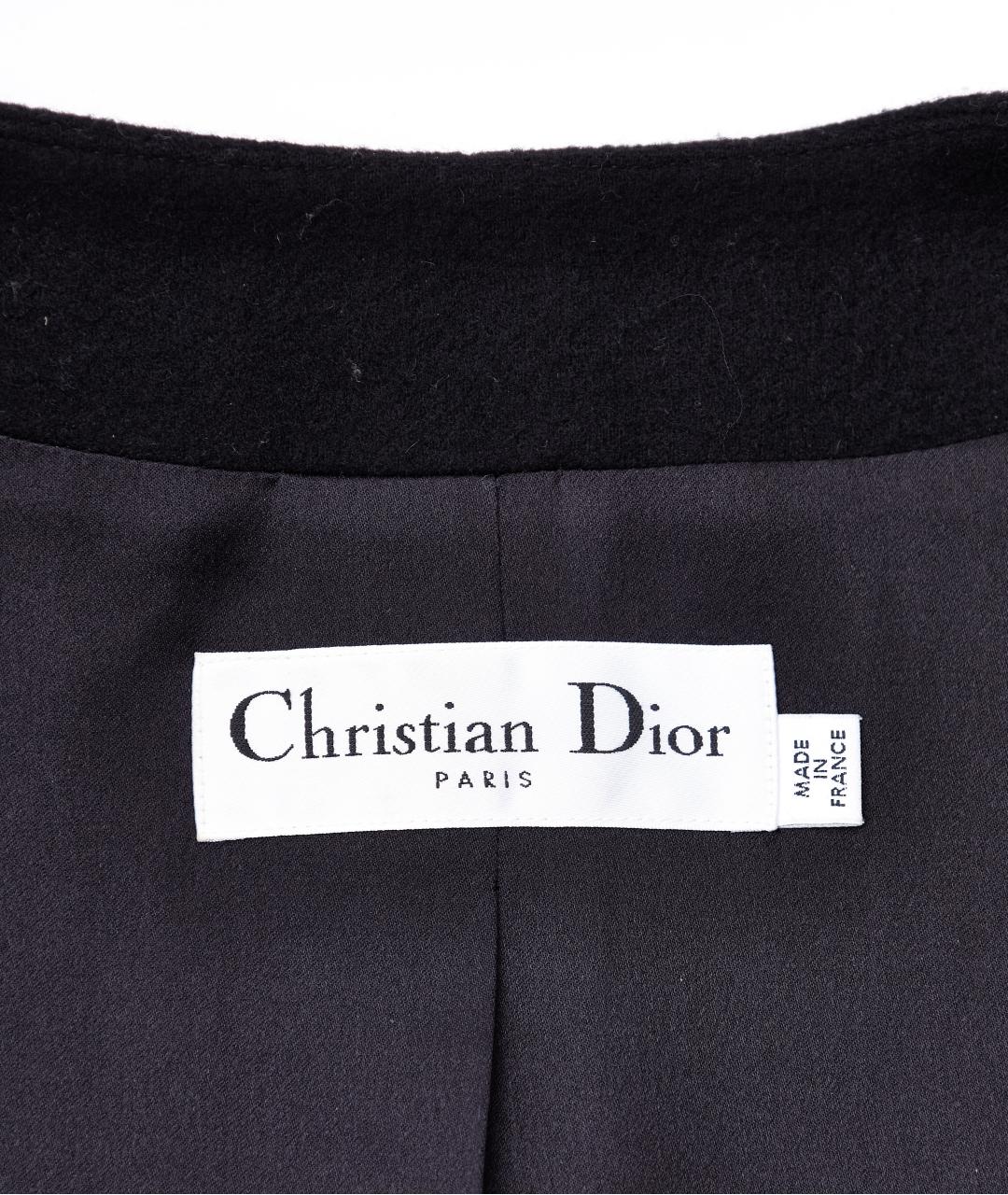 CHRISTIAN DIOR PRE-OWNED Черное шерстяное пальто, фото 4