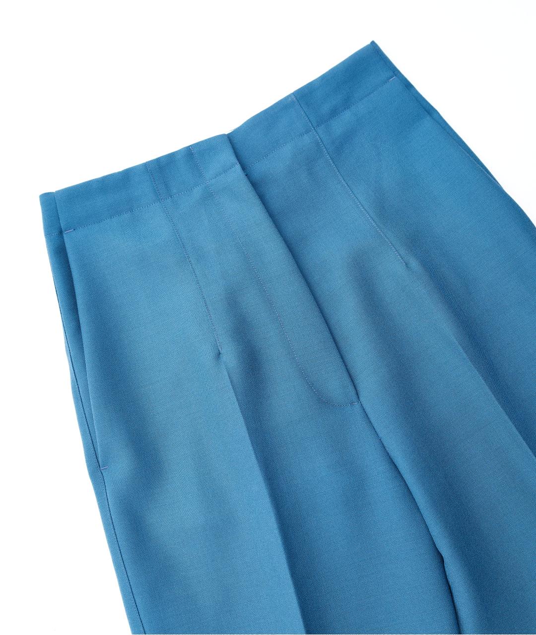 CELINE Голубые шерстяные прямые брюки, фото 3