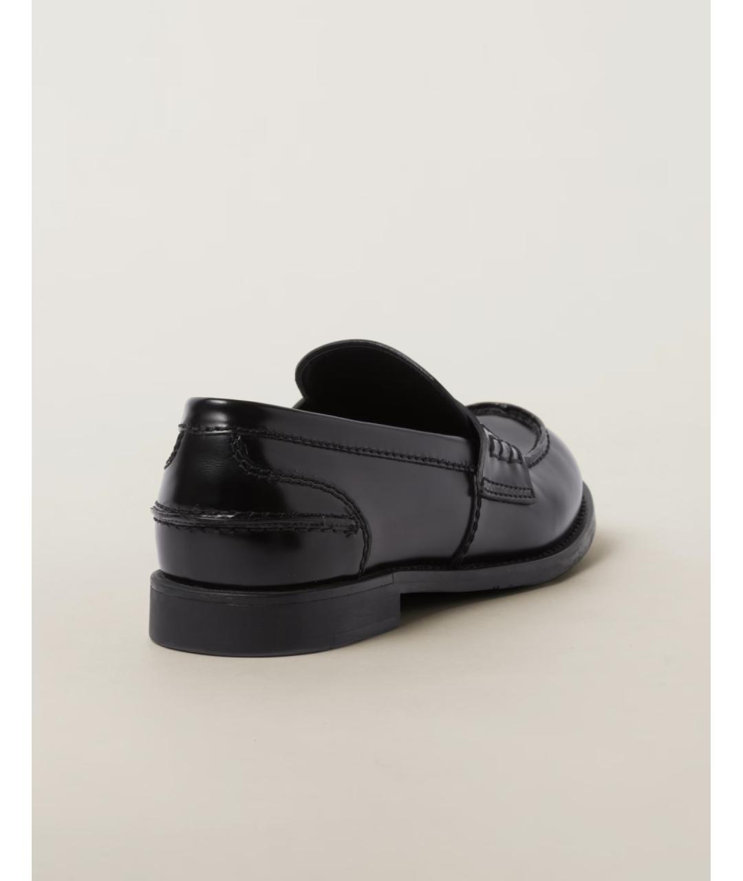 MIU MIU Черные кожаные лоферы, фото 3
