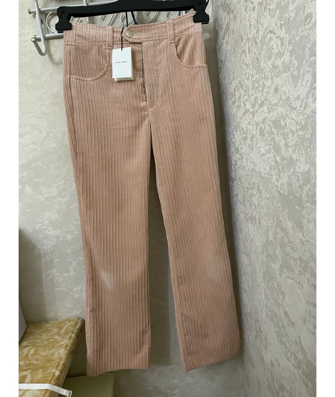 ISABEL MARANT Розовые прямые брюки, фото 5