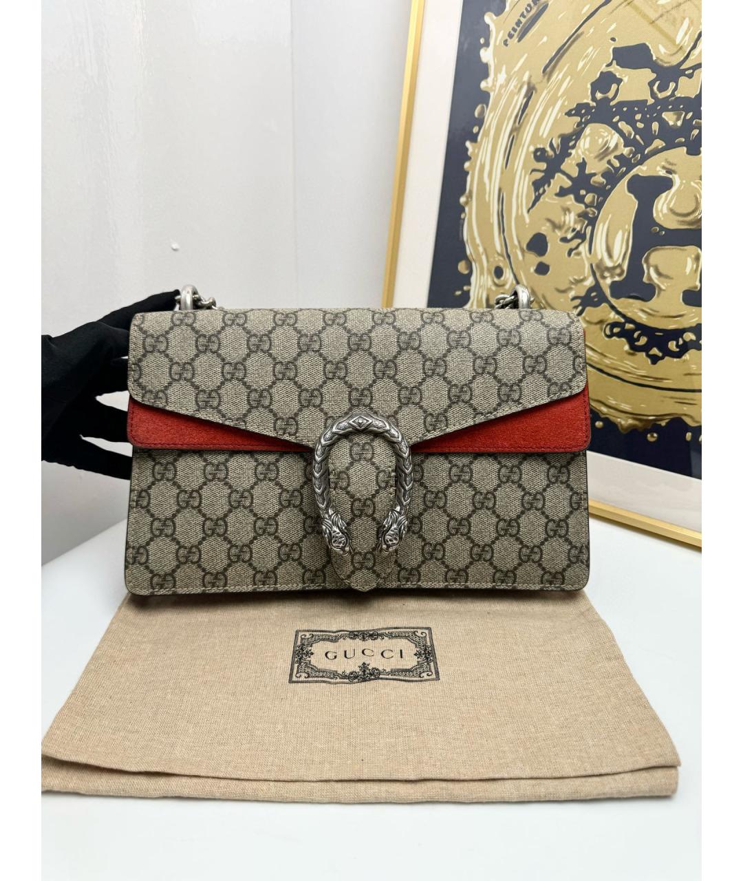 GUCCI Красная сумка через плечо, фото 7