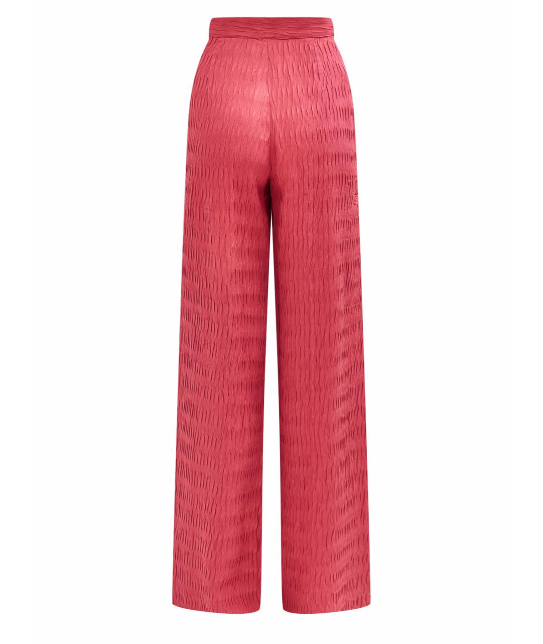 HERMES PRE-OWNED Красные шелковые брюки широкие, фото 2