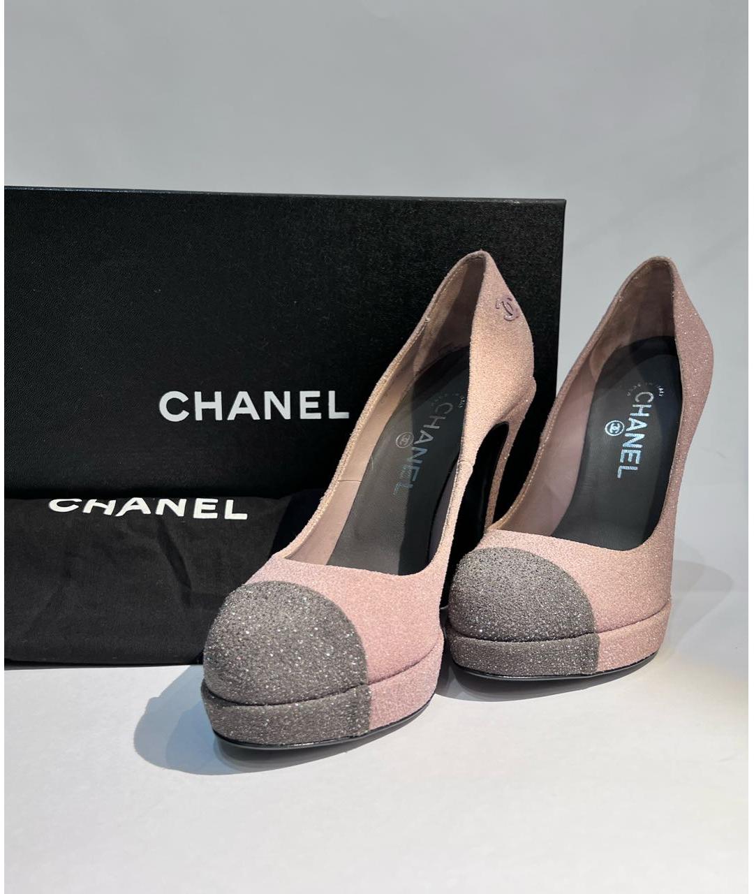 CHANEL PRE-OWNED Розовые кожаные туфли, фото 2
