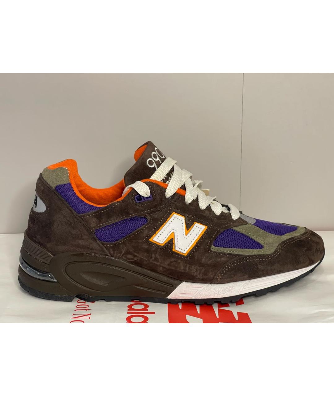 NEW BALANCE Коричневые замшевые низкие кроссовки / кеды, фото 8