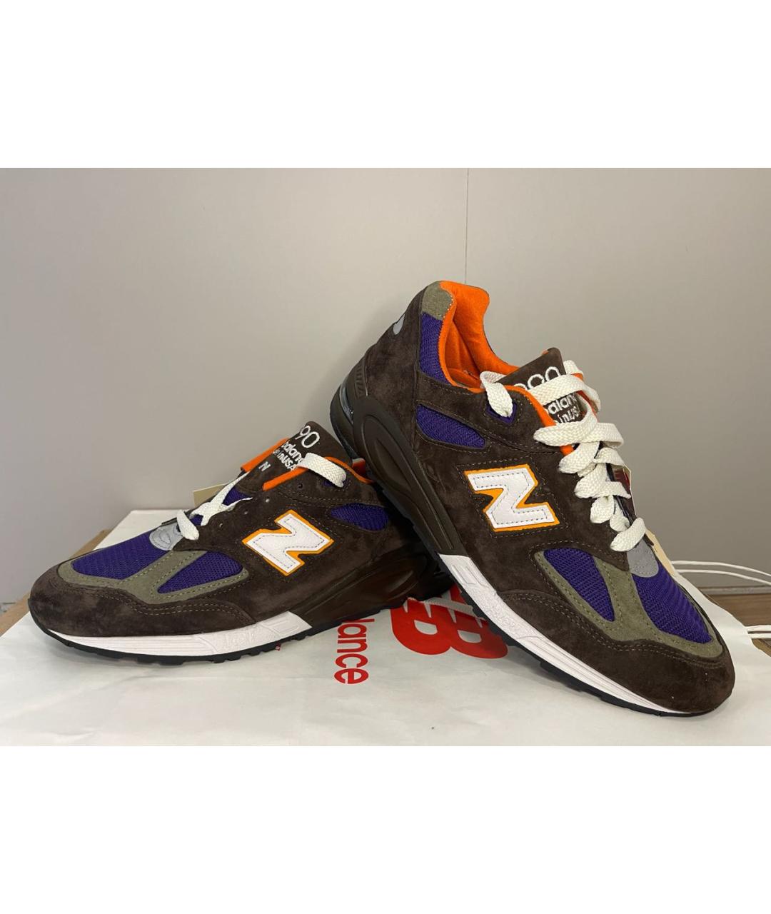 NEW BALANCE Коричневые замшевые низкие кроссовки / кеды, фото 6