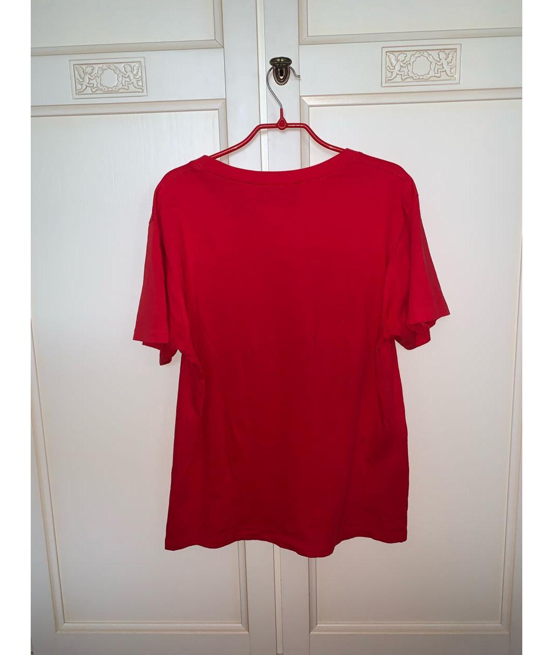 GUCCI Красная хлопковая футболка, фото 2