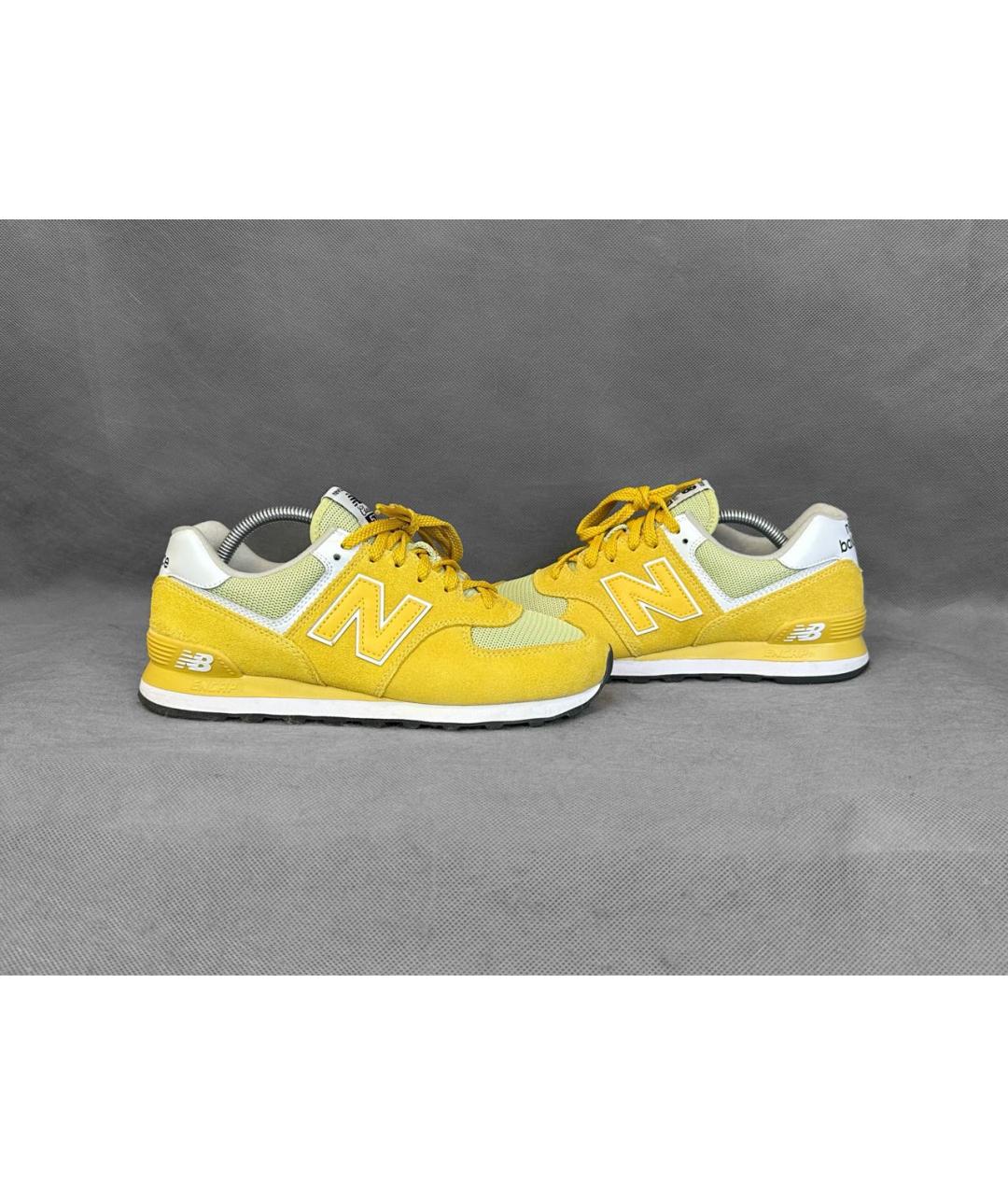 NEW BALANCE Желтые замшевые низкие кроссовки / кеды, фото 9