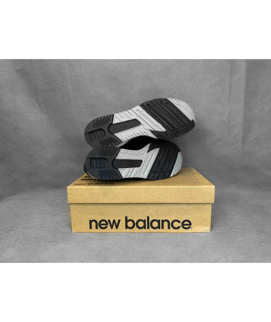 NEW BALANCE Черные кожаные низкие кроссовки / кеды, фото 7