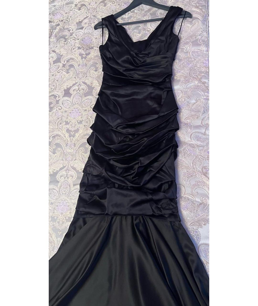 DOLCE&GABBANA Черное шелковое вечернее платье, фото 6