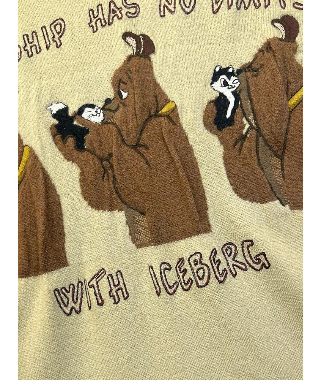 ICEBERG Горчичный шерстяной джемпер / свитер, фото 4