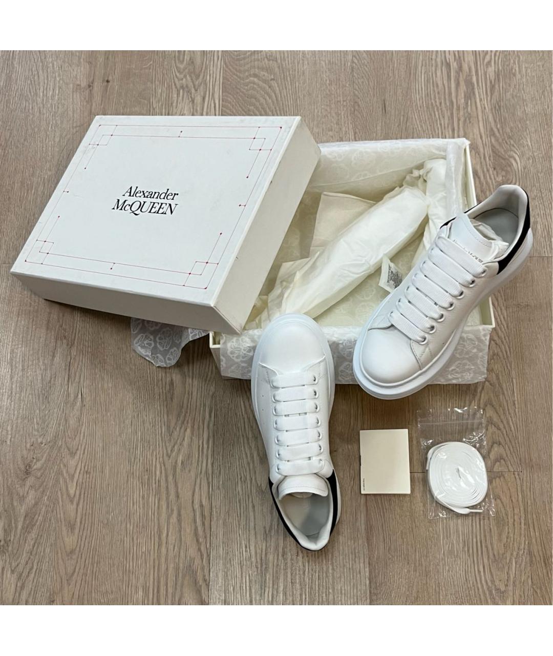 ALEXANDER MCQUEEN Белые кожаные кеды, фото 5