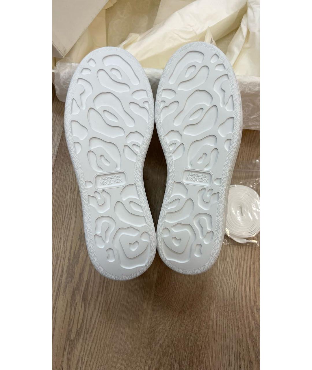 ALEXANDER MCQUEEN Белые кожаные кеды, фото 8