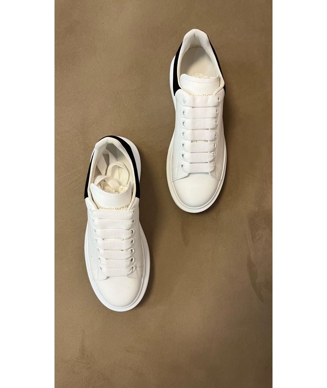 ALEXANDER MCQUEEN Белые кожаные кеды, фото 2