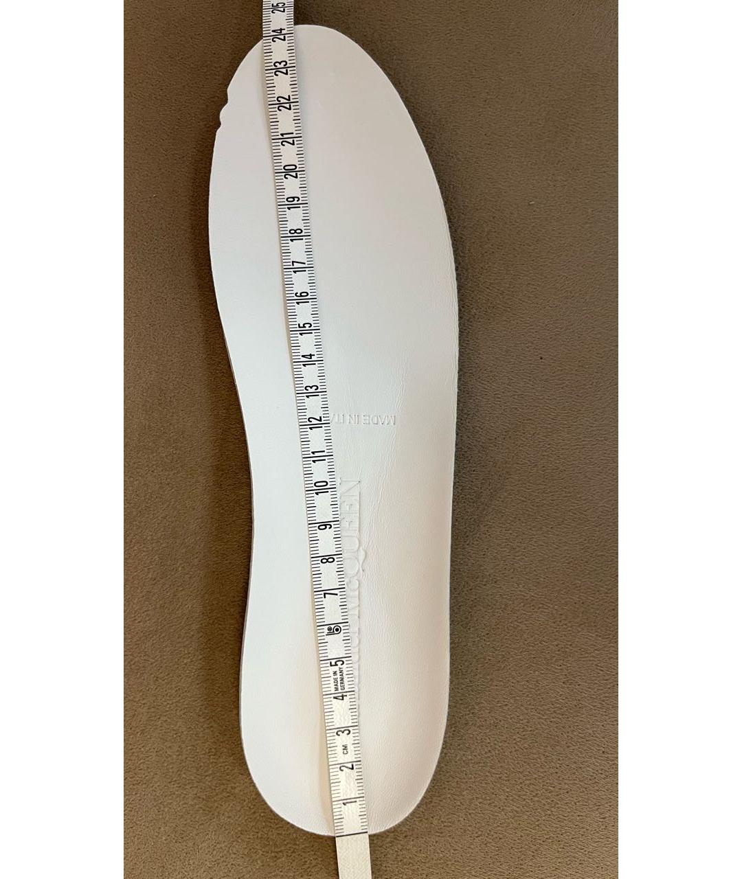 ALEXANDER MCQUEEN Белые кожаные кеды, фото 7