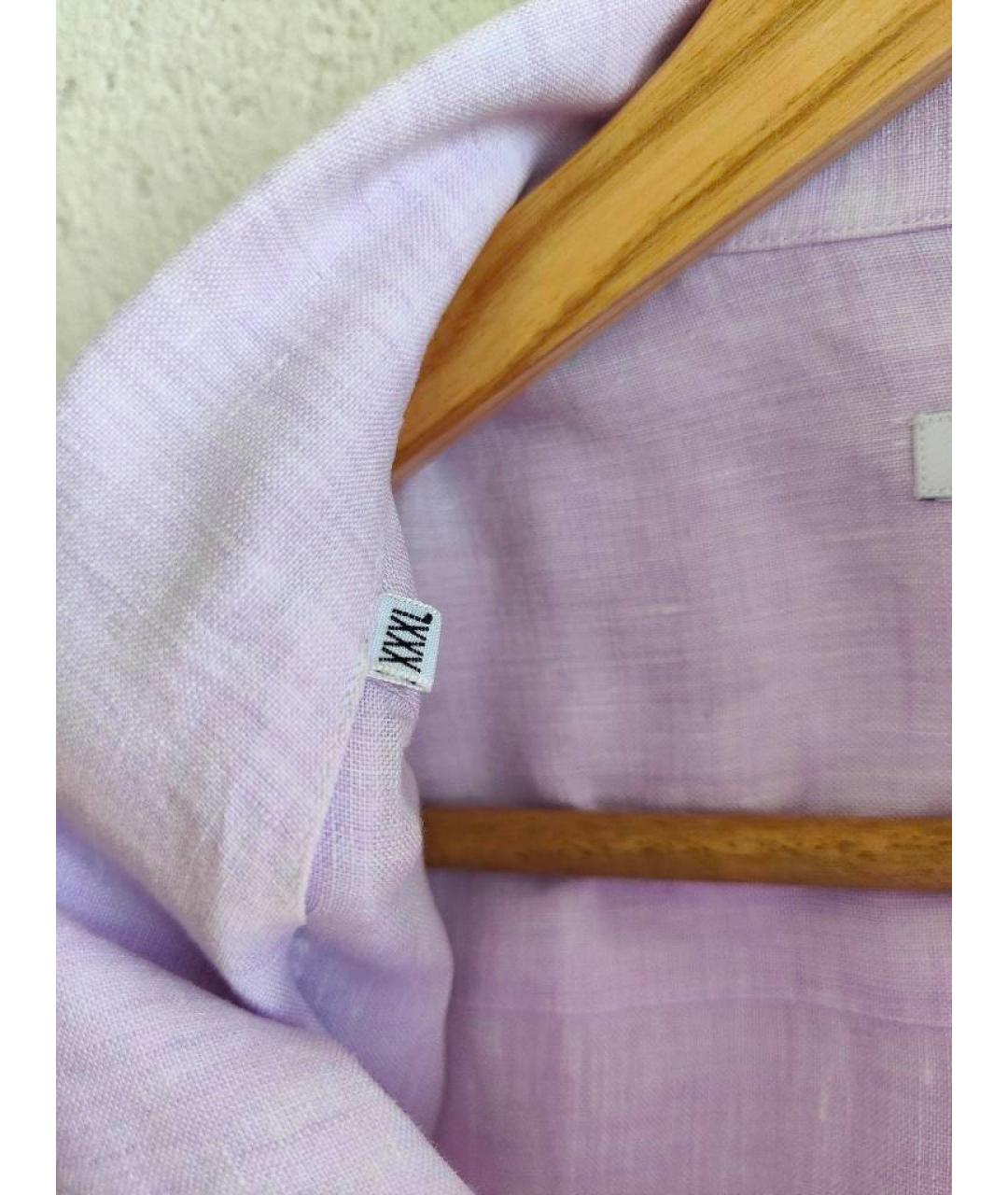LORO PIANA Розовая льняная кэжуал рубашка, фото 7