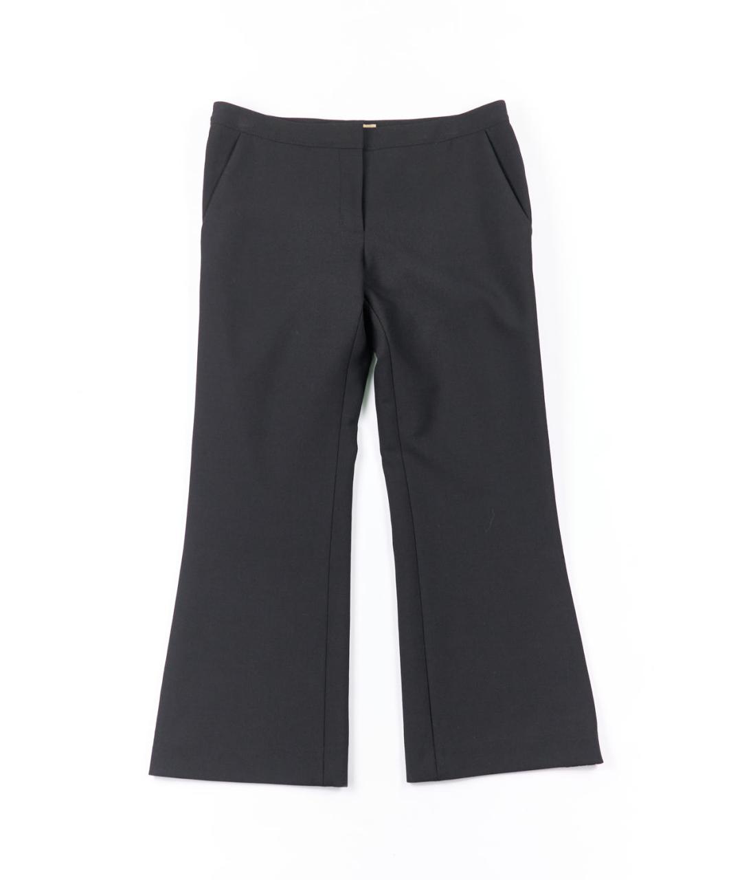 BURBERRY Черные полиэстеровые брюки широкие, фото 1