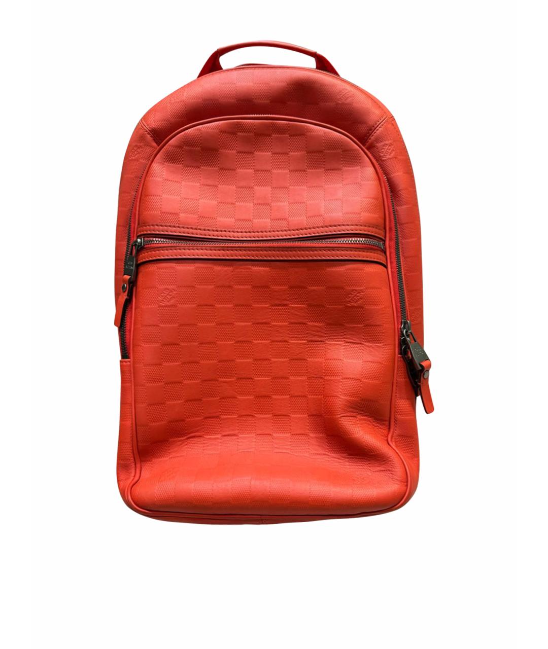 LOUIS VUITTON PRE-OWNED Оранжевый кожаный рюкзак, фото 1