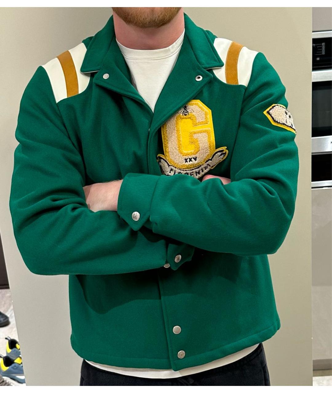 GUCCI Зеленая шерстяная куртка, фото 5