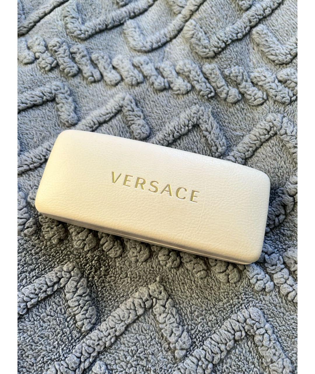 VERSACE Белые пластиковые солнцезащитные очки, фото 4