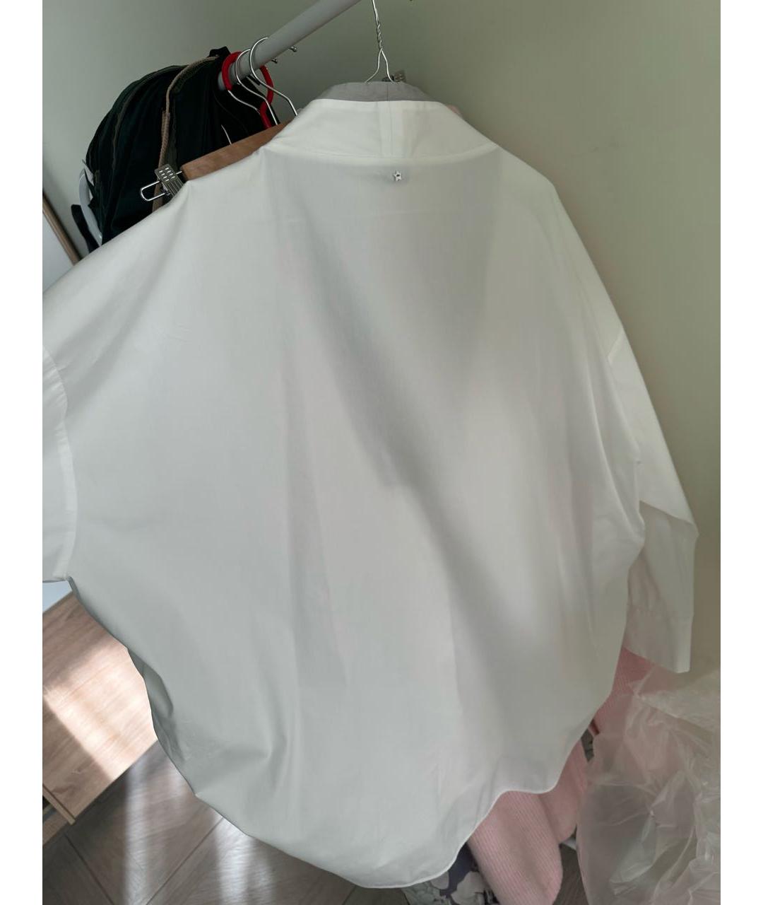 LORENA ANTONIAZZI Белая хлопко-эластановая рубашка, фото 2
