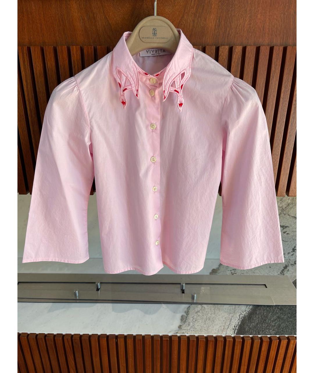 VIVETTA KIDS Розовая хлопковая рубашка/блузка, фото 9