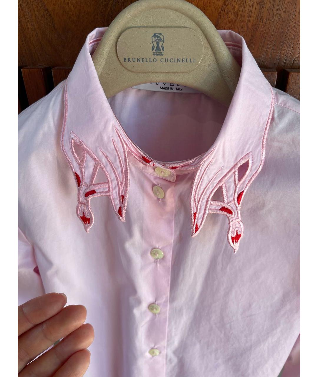VIVETTA KIDS Розовая хлопковая рубашка/блузка, фото 3