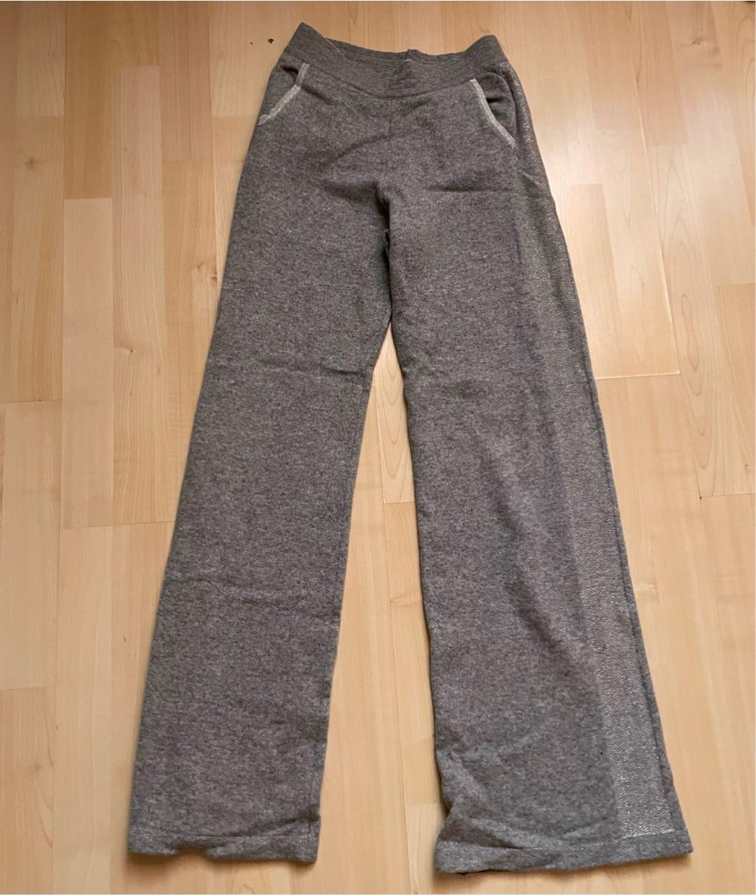 CHANEL PRE-OWNED Серые кашемировые брюки широкие, фото 6
