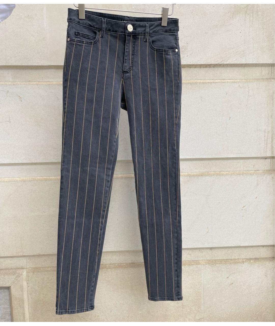 CHANEL Серые хлопко-эластановые джинсы слим, фото 7