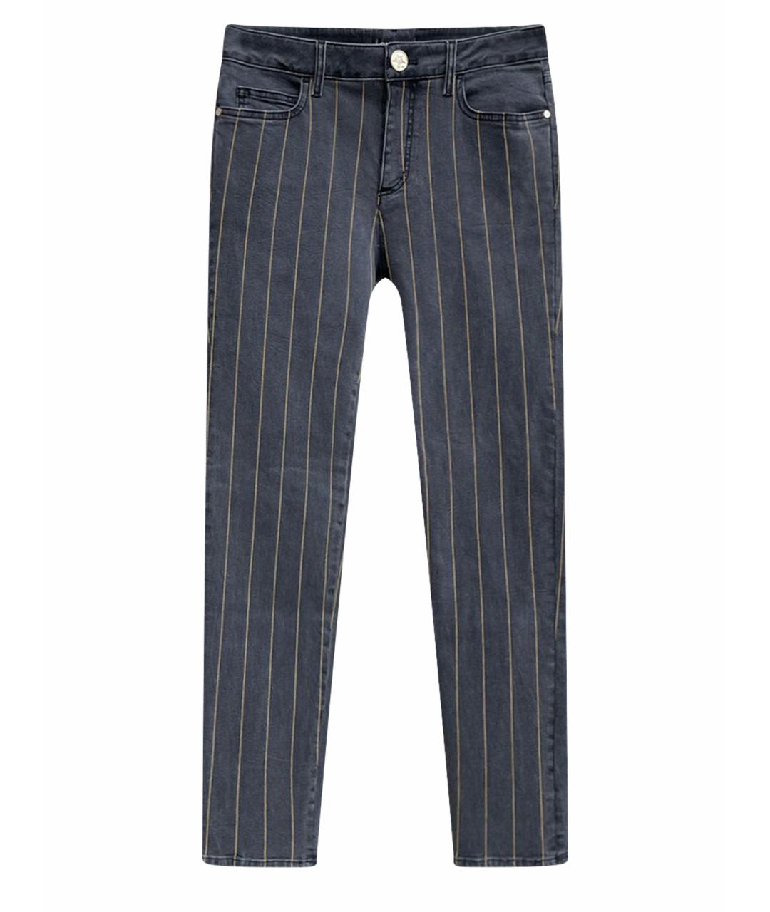 CHANEL PRE-OWNED Серые хлопко-эластановые джинсы слим, фото 1