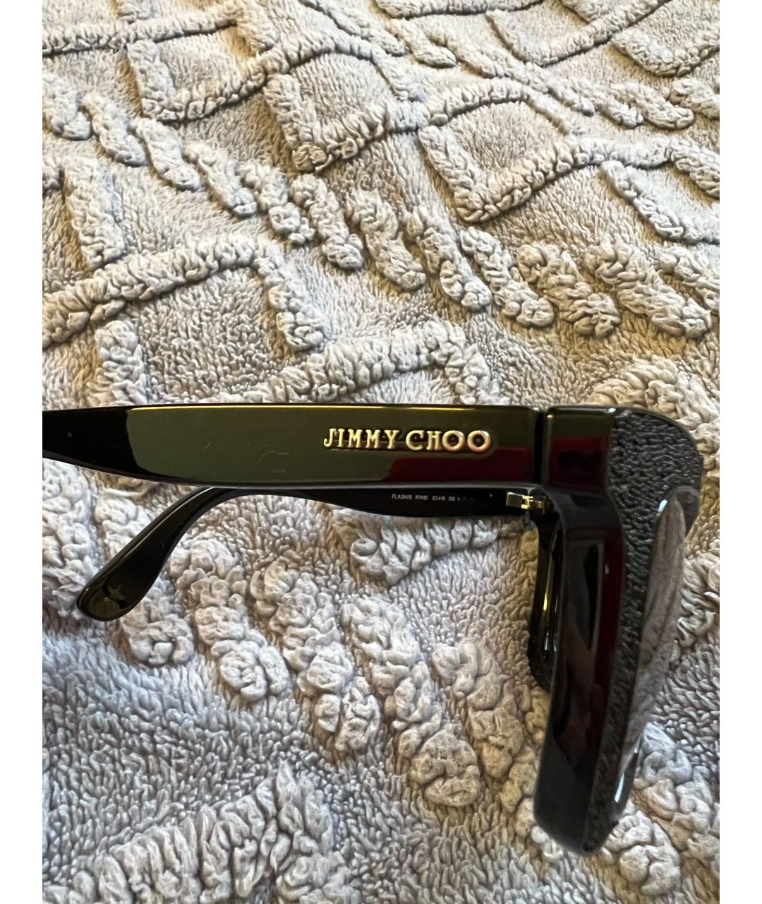 JIMMY CHOO Черные пластиковые солнцезащитные очки, фото 3