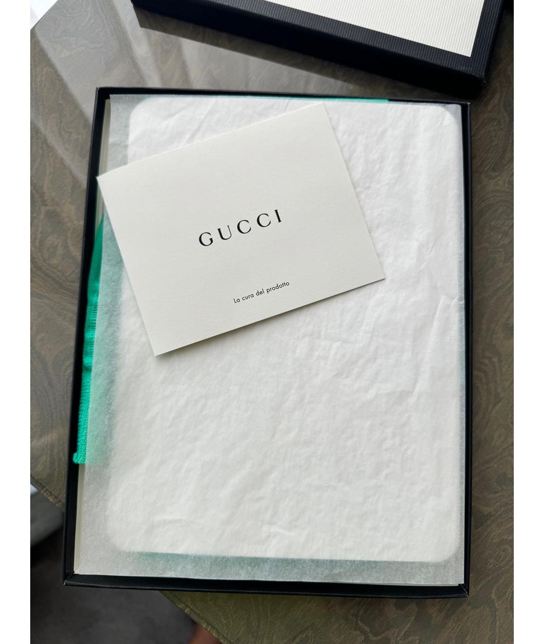 GUCCI Бирюзовые носки, чулки и колготы, фото 4