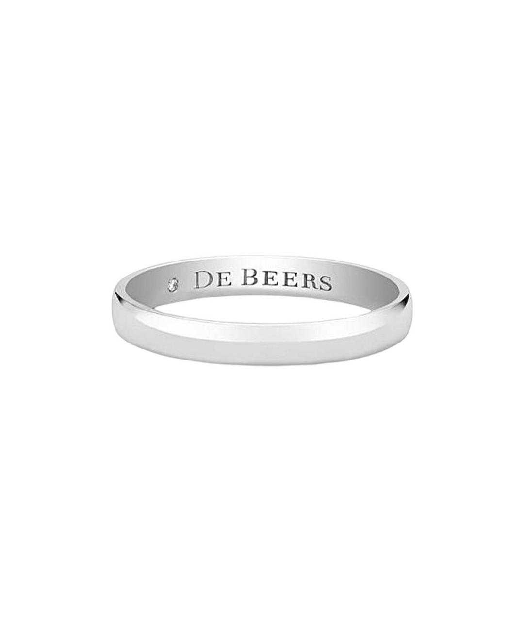 DE BEERS Серебряное платиновое кольцо, фото 1