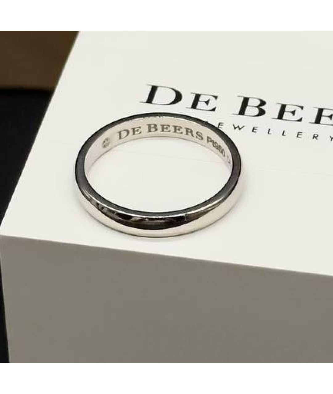 DE BEERS Серебряное платиновое кольцо, фото 4