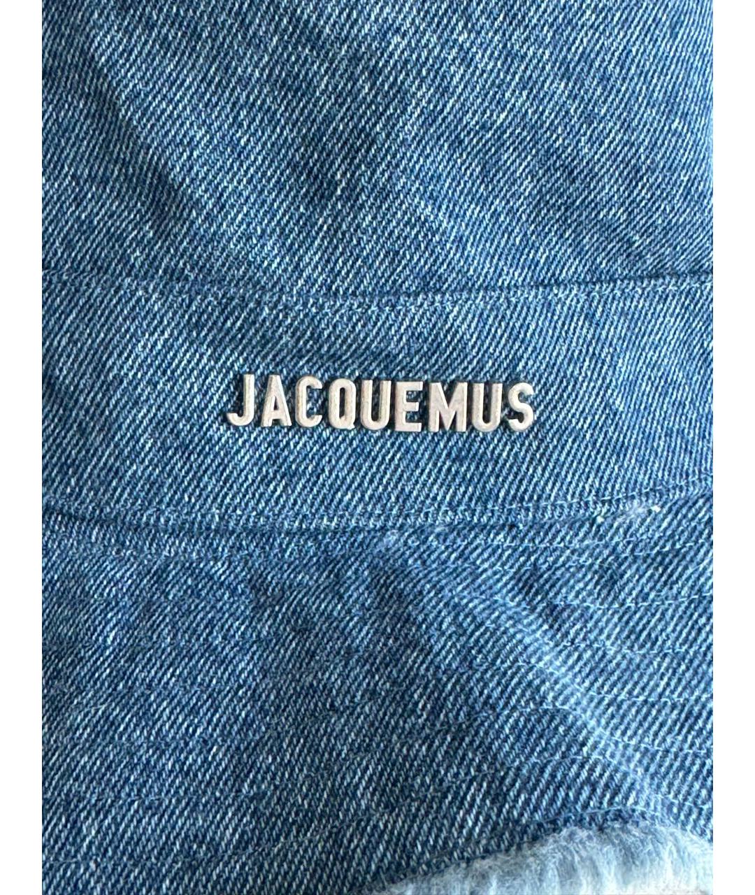 JACQUEMUS Темно-синяя хлопковая панама, фото 8