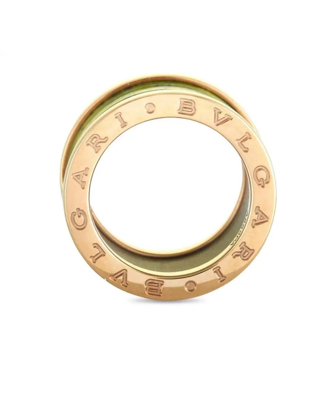 BVLGARI Зеленые кольцо из розового золота, фото 4