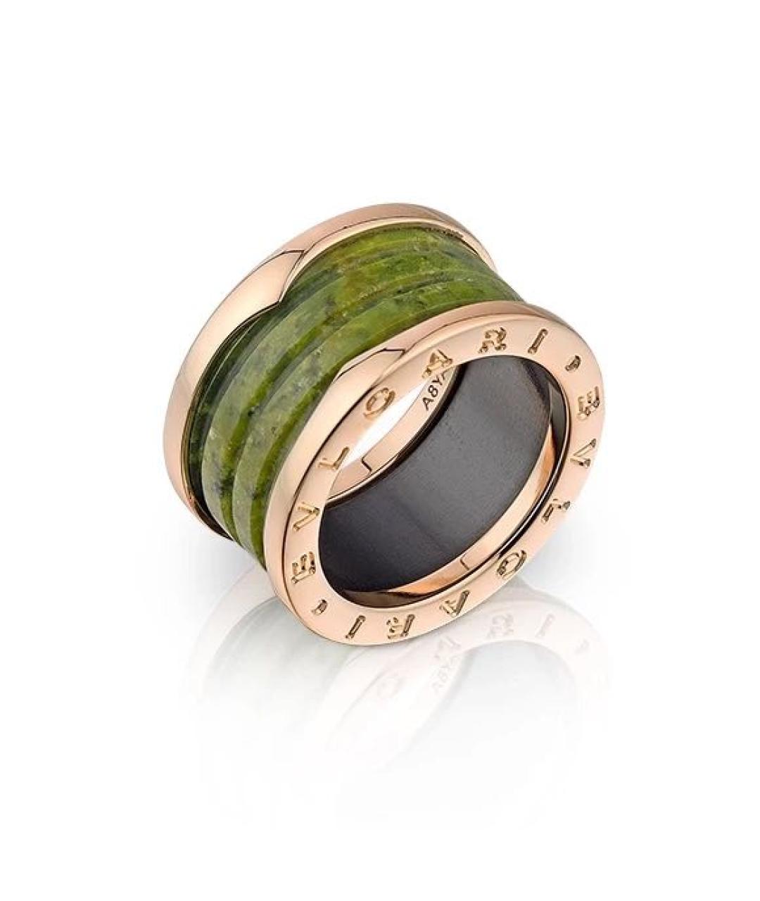 BVLGARI Зеленые кольцо из розового золота, фото 7