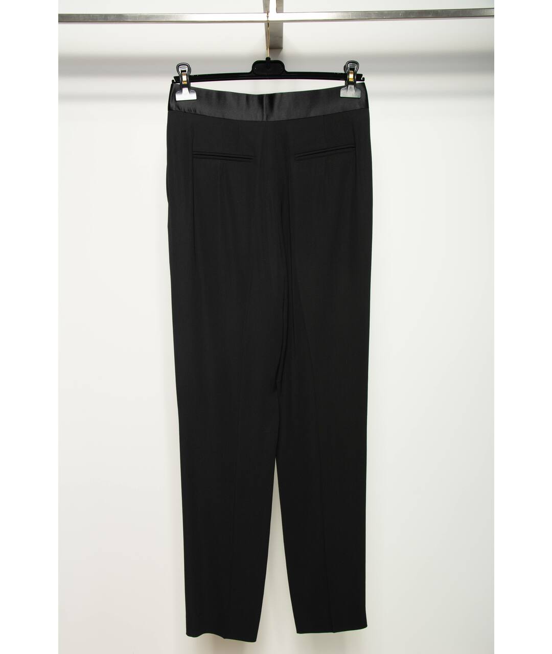 CELINE PRE-OWNED Черные полиэстеровые прямые брюки, фото 3